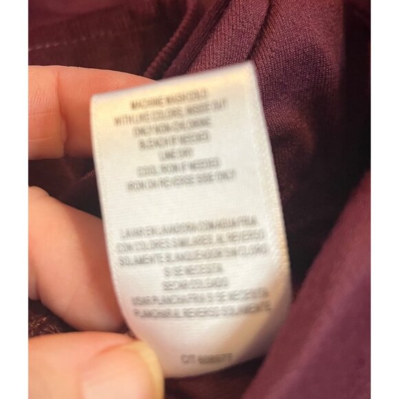 Melonie T Burgundy 14 Merlot 3/4 sleeve corduroy, baby doll, mini tiered dress - Picture 4 of 13